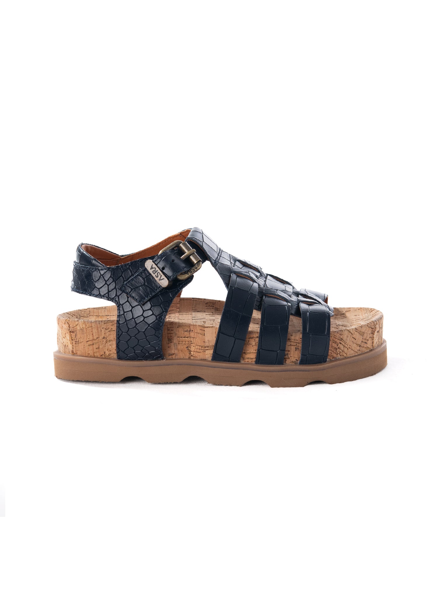 Paxon - Navy Leather Sandals